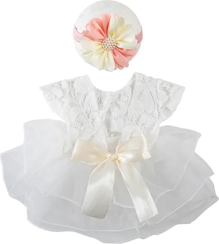 Miniatura 3 de Zeroest Traje de sesión de fotos para niña recién nacida, accesorios de fotografía de encaje, mameluco de encaje para recién nacido, accesorios