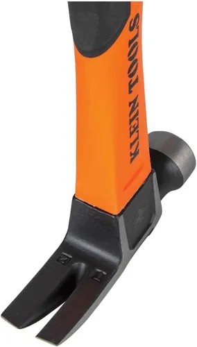 Miniatura 10 de Klein Tools H80816 Martillo de garra recta con cabeza lisa, 16 onzas, mango de agarre antideslizante de fibra de vidrio con orificio de sujeción, 13