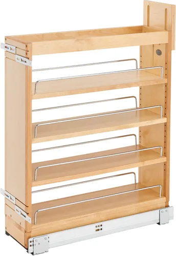 Miniatura 13 de Rev-A-Shelf Organizador de almacenamiento extraíble de 11" para gabinetes de cocina/baño con tiradores de cierre suave de extensión completa