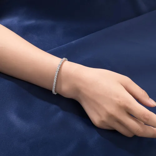 Miniatura 5 de Tennis Bracelet,18K Womens Bracelet CZ Bracelets with Sparking Cubic Zirconia