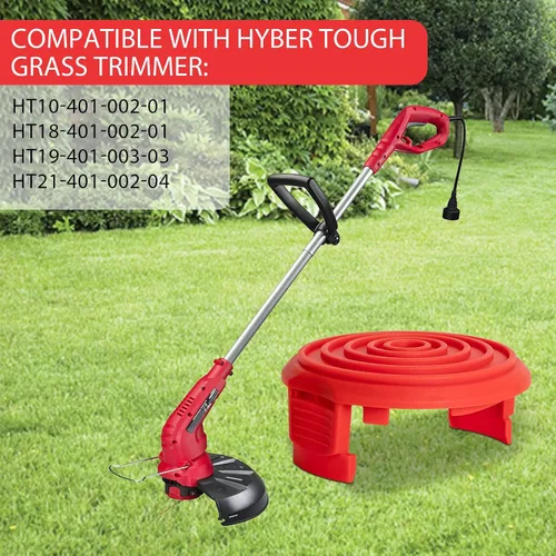 Miniatura 4 de Cubierta de tapa de carrete compatible con Hyber Tough Weed Eater HT18-401-002-01 HT19-401-003-03, cubierta de repuesto para Weed Whacker
