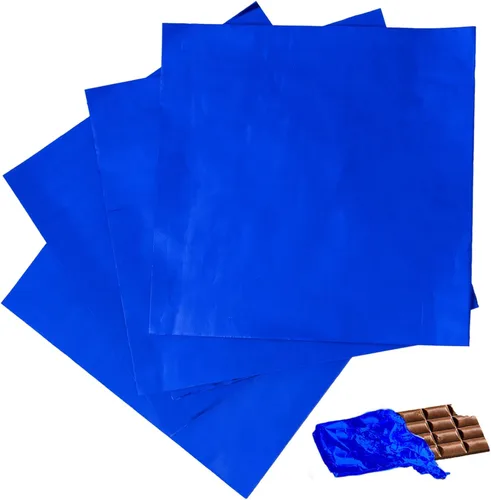 Miniatura 7 de Envoltura de papel de aluminio de 7.8 pulgadas, 100 unidades de envoltorios grandes de barra de caramelo de chocolate, papeles de regalo cuadrados