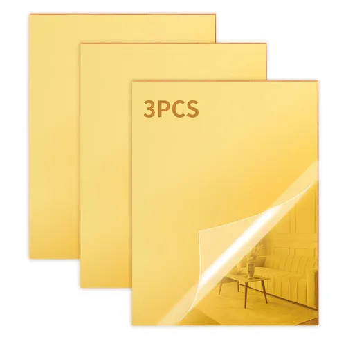 Miniatura 11 de Paquete de 4 hojas acrílicas espejadas plateadas de 8 x 12 pulgadas, hojas acrílicas de espejo de 1/8 pulgadas de grosor para manualidades de corte
