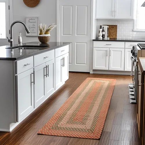 Miniatura 32 de Super Area Rugs Alfombra Trenzada Estilo Granja de 20x30 Pulgadas - Alfombra de Algodón Natural Suave para Baño, Cocina, Entrada - Alfombra Tejida