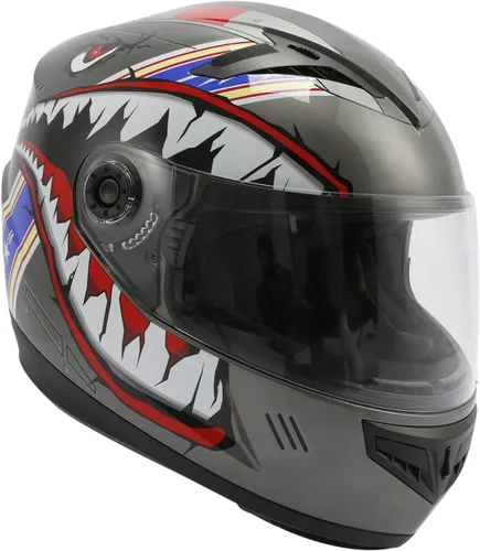 Miniatura 11 de TCMT - Casco integral para jóvenes y niños, para motocross, bicicleta de montaña BMX, MX, ATV, bicicleta de tierra, calle, con visera solar