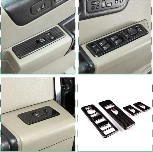 Miniatura 7 de PIUGILH Kit de Acabado de Decoración Interior de 24 Piezas Juego Completo para Hummer H2 2003-2007, Pegatina del Panel de Navegación del Tablero