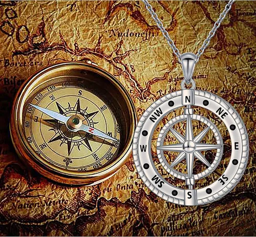 Miniatura 10 de Alphm Collar con colgante vikingo de plata esterlina S925 para hombres y mujeres, joyería de viaje para graduación, amistad, talismán, joyería