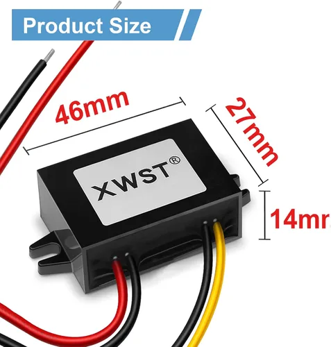 Miniatura 3 de Regulador convertidor CC/CC 36 V 48 V reductor reductor a 12 V 1 A 12 W reductor convertidor de energía impermeable módulo transformador