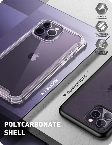 Miniatura 5 de i-Blason Ares - Funda para iPhone 14 Pro Max de 6.7 pulgadas (2022), funda transparente resistente de cuerpo completo con protector de pantalla