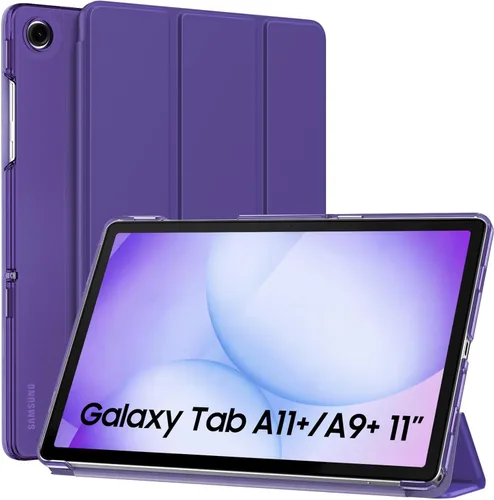 Miniatura 13 de MoKo Funda para Galaxy Tab A9+/A9 Plus de 11 pulgadas 2023, Funda Protectora Inteligente Delgada con Soporte y Carcasa Trasera Translúcida de PC