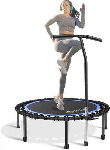 Miniatura 13 de Newan Mini trampolín silencioso de 40 a 48 pulgadas, trampolín de fitness, bungee rebote, entrenamiento cardiovascular, entrenamiento para adultos