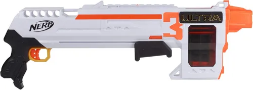 Miniatura 3 de Nerf Ultra Three Blaster, acción de bomba, clip interno de 8 dardos, 8 dardos Ultra, compatible solo con dardos Ultra