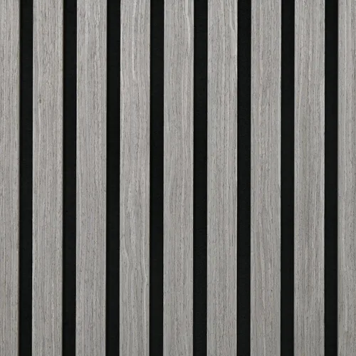 Miniatura 8 de HOMCOM Paquete de 4 paneles acústicos 3D, paneles de madera insonorizados de 24 x 24 pulgadas para pared, paneles de pared de listones de madera