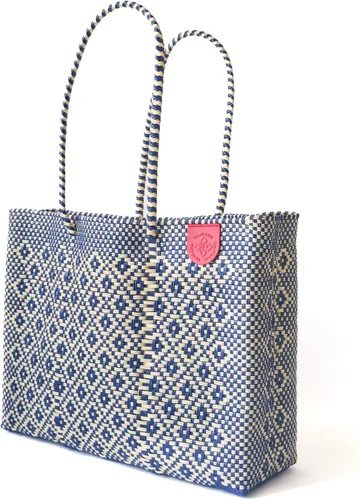 Miniatura 3 de Mixte Tejido Super Bolso de Mano, Bolso de Plástico Reciclado Tejido a Mano, Bolso Tejido Mexicano, Bolso de Playa, Bolso de Verano, Bolso de Playa