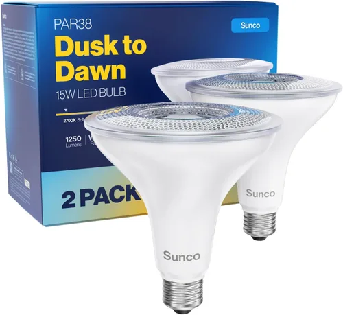 Miniatura 8 de Sunco Foco LED para Exteriores, Bombilla PAR38 Impermeable del Atardecer al Amanecer, 1250 LM, Equivalente a 120W 15W, Exterior, Clasificado