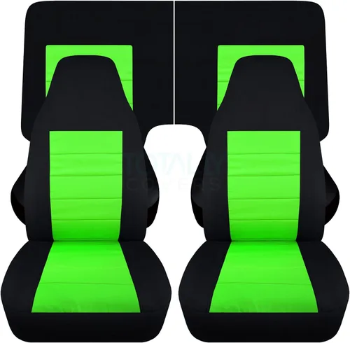 Miniatura 20 de Totally Covers Compatible con cubiertas de asiento para Chevy Camaro 1982-1992: Negro - Juego completo (23 colores) Cupé/Convertible Banco
