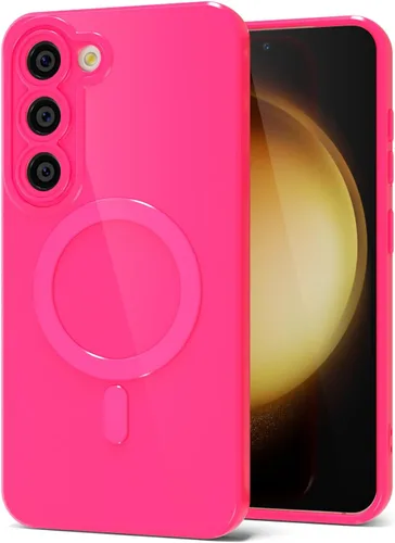 Miniatura 44 de Svanove para Samsung Galaxy S22 Funda de teléfono de silicona magnética, compatible con Magsafe, linda para mujeres, brillante color brillante, gel