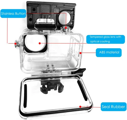 Miniatura 4 de Estuche de buceo y empuñadura flotante para DJI Osmo Action 5, 4 y 3 Protección impermeable, estabilidad mejorada, aventuras submarinas