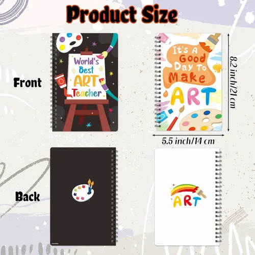 Miniatura 2 de B1ykin Cuadernos en espiral A5, 2 unidades, 50 hojas, 100 páginas, encuadernados con alambre, regalo de agradecimiento al profesor, cuaderno
