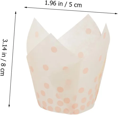 Miniatura 9 de 50 piezas para tartas y muffins, soportes para cupcakes rosa, pergamino, forros para magdalenas, forro de mousse, para hornear, tazas de yogur