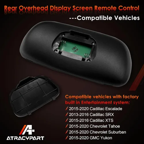 Miniatura 3 de Control remoto de entretenimiento DVD Control de pantalla trasera Reemplazo para Chevy Silverado 1500/2500HD/3500HD, GMC Sierra Yukon, Cadillac