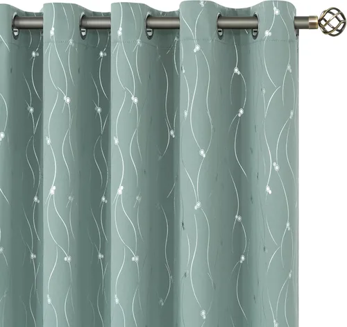 Miniatura 55 de BGment Cortinas cortas de oscurecimiento de habitación de 45 pulgadas de largo para ventanas pequeñas, cortinas con aislamiento térmico con ojales