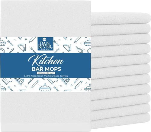 Miniatura 16 de DAN RIVER Paquete de 6 toallas de cocina de alta calidad, 100% algodón (16 x 26 pulgadas), súper suaves, altamente absorbentes, de secado rápido