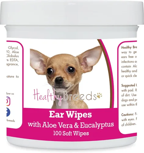 Miniatura 94 de Healthy Breeds Pastor alemán, silla de montar, toallitas de limpieza de oídos con aloe y eucalipto para perros, 100