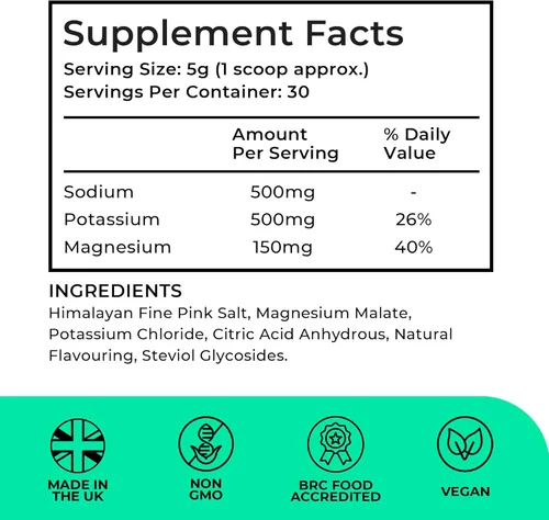 Miniatura 2 de Love Life Supplements Ultimate Electrolitos en polvo, 500 mg de sodio, 500 mg de potasio, 150 mg de magnesio, 30 porciones, sal del Himalaya