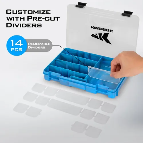 Miniatura 2 de KastKing Cajas de aparejos, caja de plástico, caja organizadora de almacenamiento de plástico con divisores extraíbles, almacenamiento de aparejos
