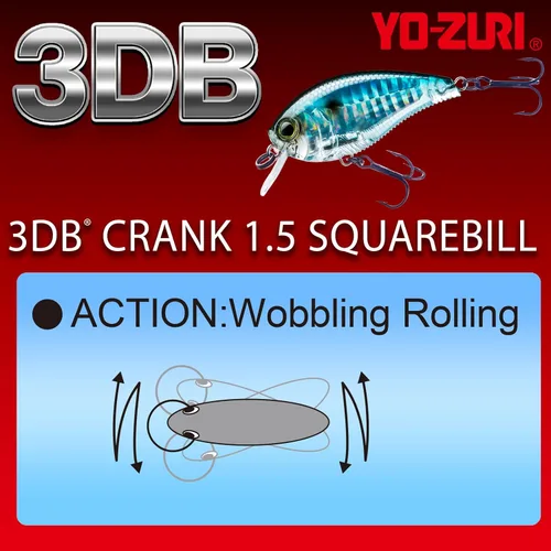 Miniatura 3 de Duel Yo Zuri R 1352 3 Db Crank 1 5 Squarebill ' F 60 Mm 2 8 Rojo camarón