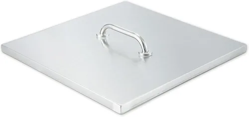 Tapa para fogata de 1.063 x 0.059 in de grosor, cubierta cuadrada de acero inoxidable para operación empotrada