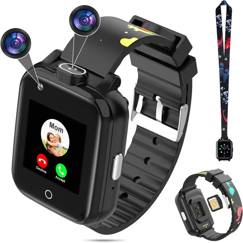 Miniatura 12 de OKYUK Reloj inteligente con GPS 4G para niñas y niños, IP67, impermeable, deportivo, reloj inteligente para niños, con cámara, WiFi, videollamada