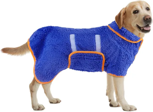 Miniatura 33 de Bienbee Bata de baño para perro, de secado rápido, súper absorbentes, para perros pequeños, medianos y grandes, abrigo de secado para después