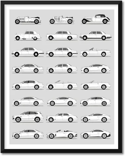 Miniatura 22 de Idea Network Póster hecho a mano compatible con Chevy impreso, arte de pared, decoración hecha a mano de lo mejor de las generaciones de Chevy