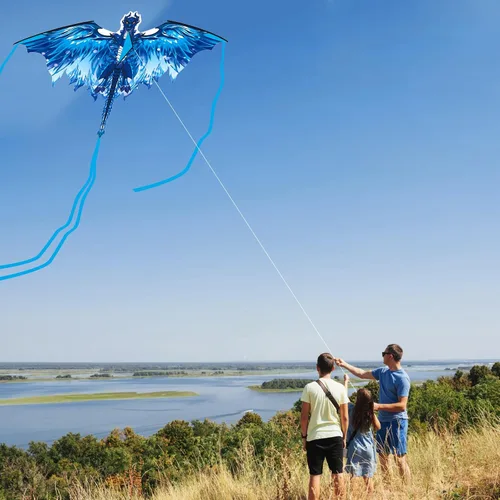 Miniatura 2 de Cometa de dragón para adultos, regalos para Pascua, cometas para niños de 4 a 8 a 12 años, fácil de volar, cometa para principiantes, viajes a