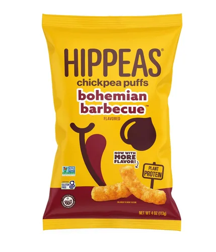 Miniatura 16 de Hippeas - Bocadillos de garbanzos inflados, cheddar blanco vegano, 4 onzas (paquete de 1), 4g de proteína, 3g de fibra, vegano, sin gluten