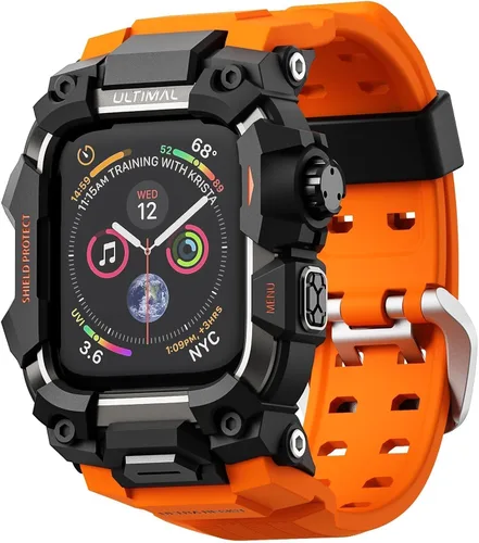 Miniatura 41 de ULTIMAL - Funda resistente con correa para Apple Watch 49mm, compatible con Apple Watch Ultra 3/2/1, cubierta protectora a prueba de golpes de grado