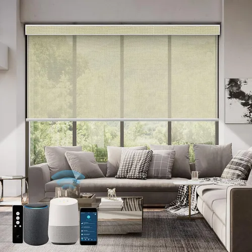SmartWings Persianas enrollables motorizadas de 5% de apertura funcionan con HomeKit, Alexa, SmartThings, Google, persianas inteligentes motorizadas