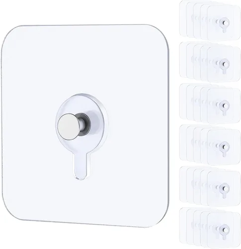 Miniatura 15 de Uniclife 10 ganchos autoadhesivos para fotos, 26.5 libras, carga sin taladro, adhesivos resistentes sin clavos, ganchos de pared sin clavos, ganchos