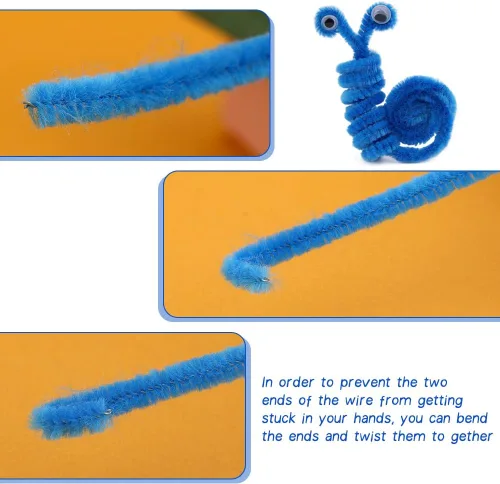 Miniatura 96 de Zlulary Juego de 100 limpiapipas de chenilla, de color sólido, para limpiar tuberías, manualidades, manualidades, decoración, tallos de felpilla Gris
