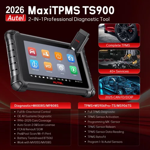 Miniatura 2 de Autel MaxiTPMS TS900, escáner y herramienta de programación TPMS 2 en 1, actualización de MK900BT, MK900TS, MS906TS, MX900, MK900, MK900