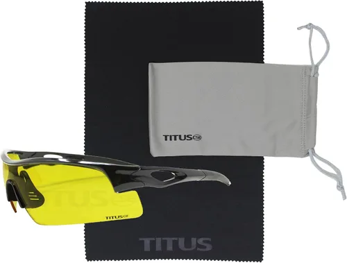 Miniatura 33 de TITUS G20 Gafas de seguridad para todos los deportes, protección para motocicletas, compatibles con ANSI Z87+ Marco negro - Lente ahumado - Con bolsa