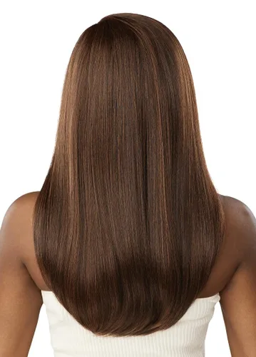 Miniatura 4 de Outre Peluca de encaje frontal - Línea capilar fundida - AMELIA (3DR2/HONEY BROWN OMBRE)