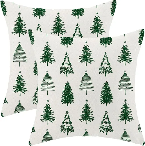 Miniatura 25 de AEIOAE - Juego de 2 fundas cuadradas de almohadones de lino para otoño con calabaza en tono naranja quemado y blanco, para decoración al aire libre