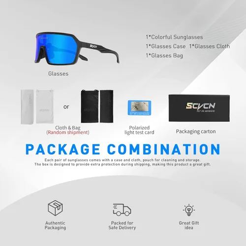 Miniatura 4 de SCVCN Gafas de ciclismo polarizadas deportivas MTB BMX, hombres y mujeres, correr, conducir, pesca, golf 02