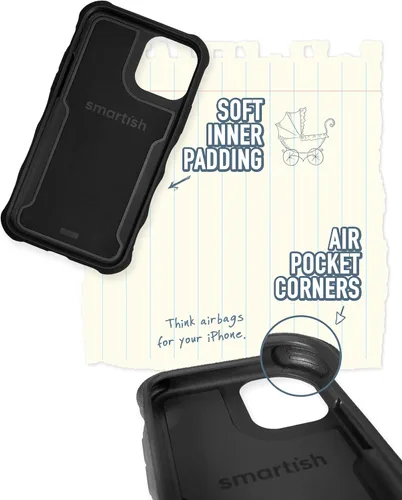 Miniatura 5 de Smartish Funda para iPhone 12 Pro Max Armor - Gripzilla [resistente + protectora] Funda de agarre delgada y resistente - Black Tie Affair