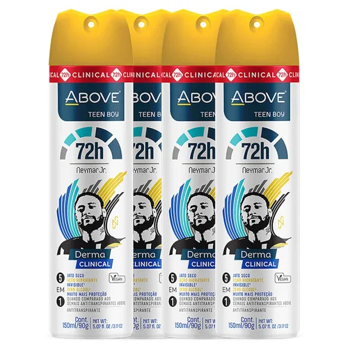 Miniatura 8 de ABOVE 72 Hours Derma Clinical Desodorante antitranspirante, Neymar Jr Mujeres, 3.17 oz – Desodorante para hombres – Notas de mandarina, cacao