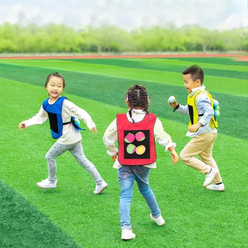 Miniatura 6 de Juego de 36 chalecos de bola pegajosos para niños, para juegos de dodgeball, accesorios de juego de lanzamiento de pelota, incluye chalecos
