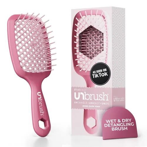 Miniatura 13 de FHI Heat UNbrush - Cepillo desenredante para cepillar sin dolor en cabello húmedo o seco — Cerdas antiestáticas DuoFlex duraderas, mango ligero